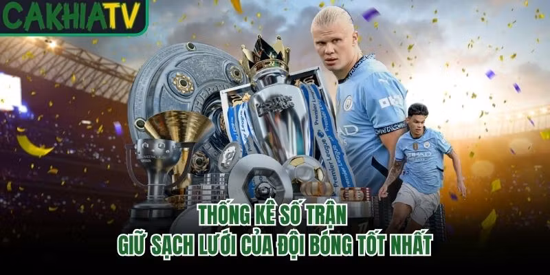 Thống kê số trận giữ sạch lưới của đội bóng tốt nhất